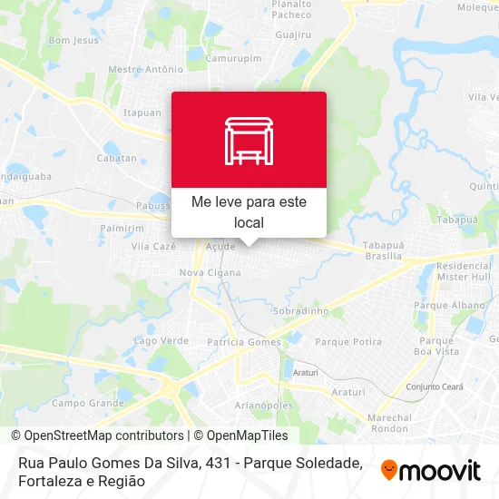 Rua Paulo Gomes Da Silva, 431 - Parque Soledade mapa