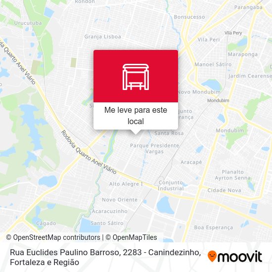Rua Euclides Paulino Barroso, 2283 - Canindezinho mapa