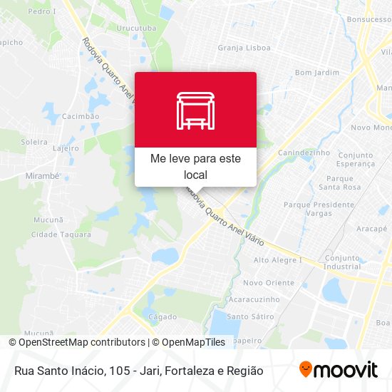 Rua Santo Inácio, 105 - Jari mapa