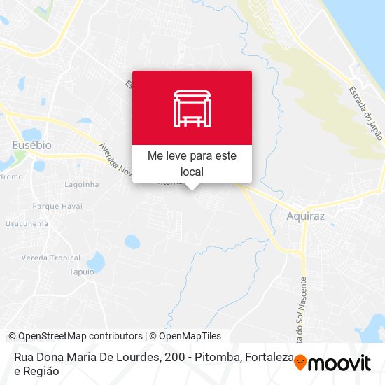 Rua Dona Maria De Lourdes, 200 - Pitomba mapa