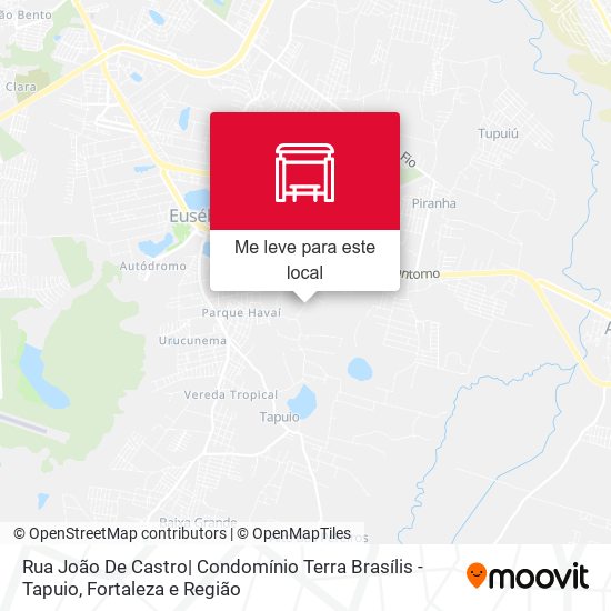 Rua João De Castro| Condomínio Terra Brasílis - Tapuio mapa