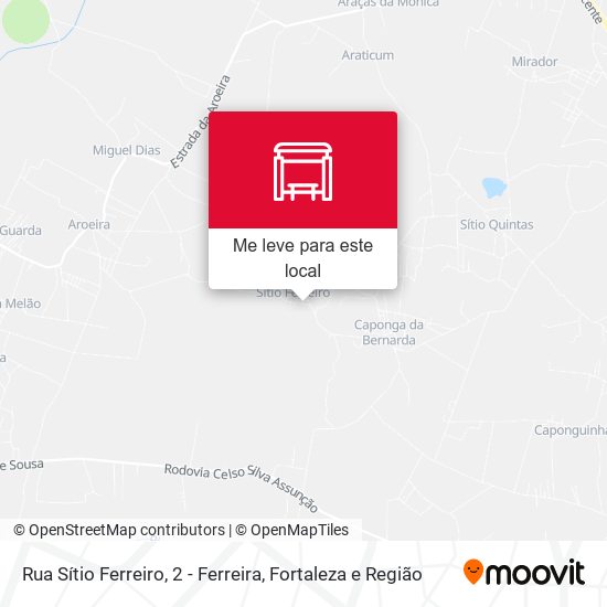 Rua Sítio Ferreiro, 2 - Ferreira mapa