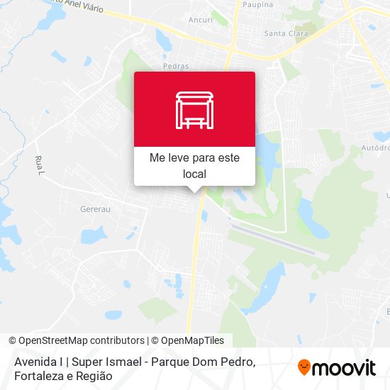 Avenida I | Super Ismael - Parque Dom Pedro mapa