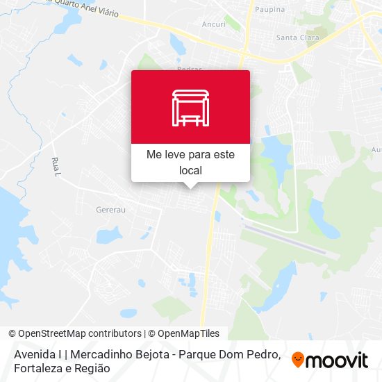 Avenida I | Mercadinho Bejota - Parque Dom Pedro mapa