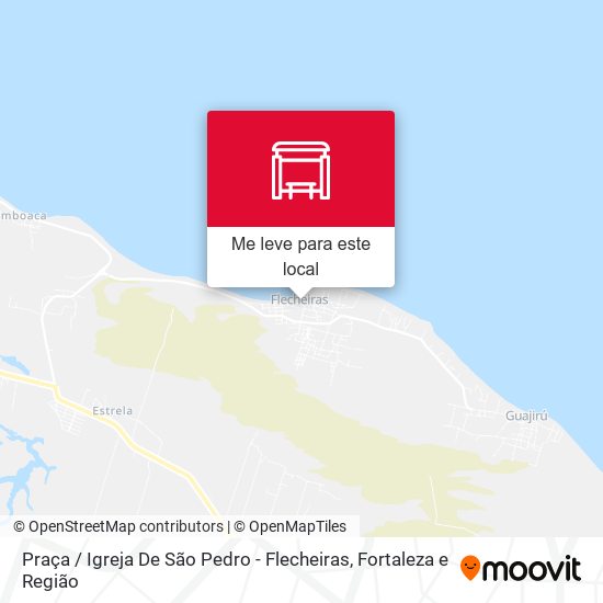Praça / Igreja De São Pedro - Flecheiras mapa