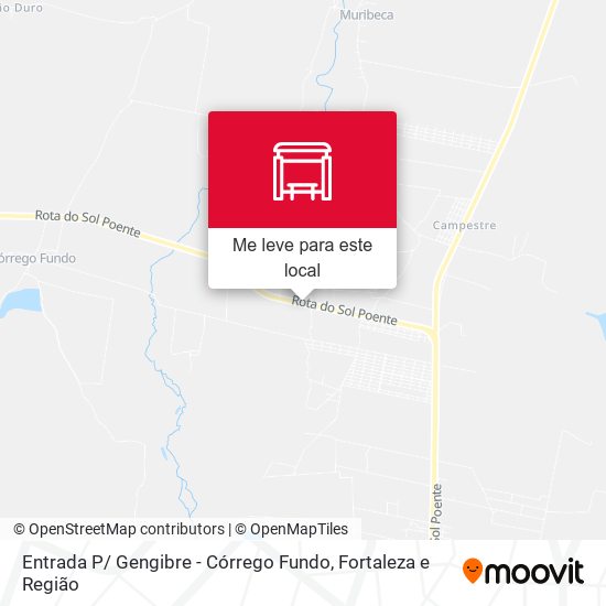 Entrada P/ Gengibre - Córrego Fundo mapa