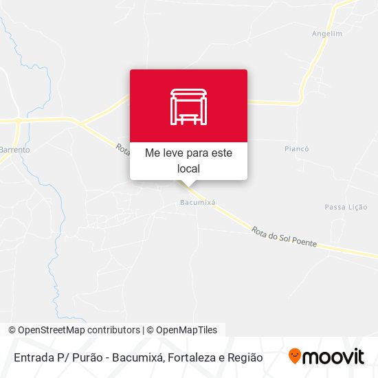 Entrada P/ Purão - Bacumixá mapa