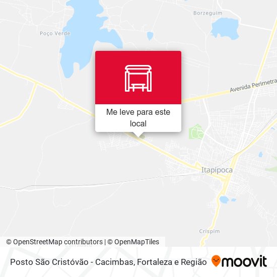 Posto São Cristóvão - Cacimbas mapa