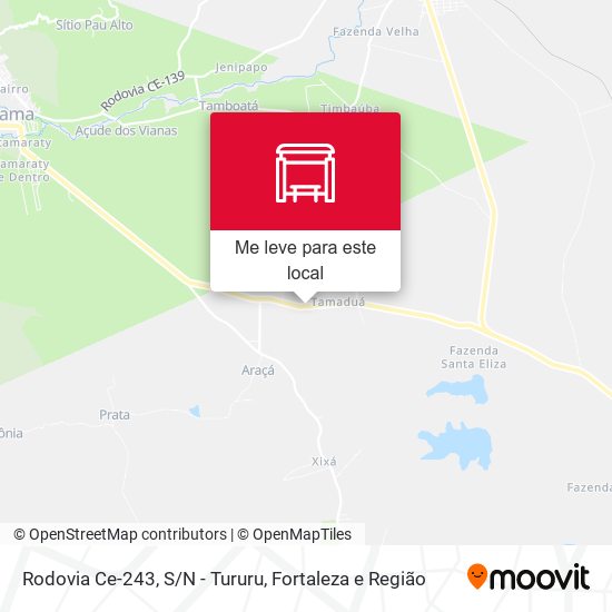 Rodovia Ce-243, S/N - Tururu mapa