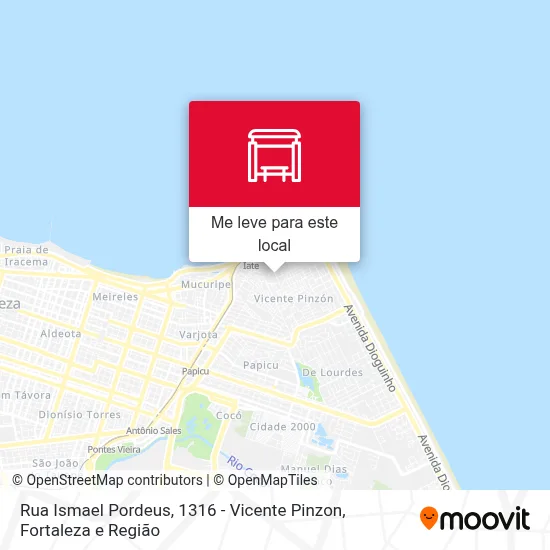 Rua Ismael Pordeus, 1316 - Vicente Pinzon mapa