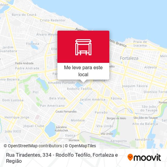 Rua Tiradentes, 334 - Rodolfo Teófilo mapa