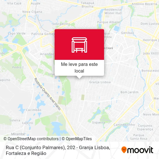 Rua C (Conjunto Palmares), 202 - Granja Lisboa mapa