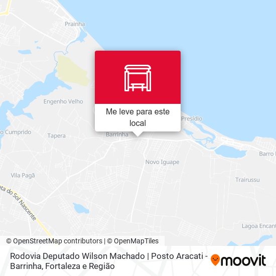 Rodovia Deputado Wilson Machado | Posto Aracati - Barrinha mapa
