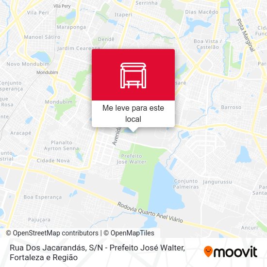 Rua Dos Jacarandás, S / N - Prefeito José Walter mapa