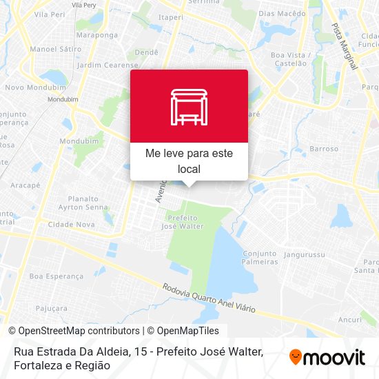 Rua Estrada Da Aldeia, 15 - Prefeito José Walter mapa