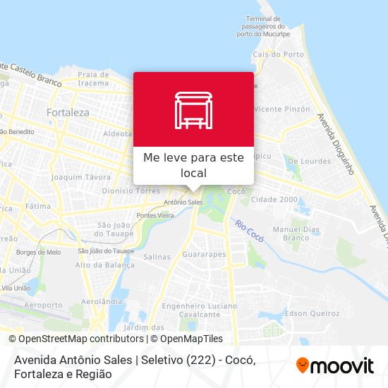 Avenida Antônio Sales | Seletivo (222) - Cocó mapa