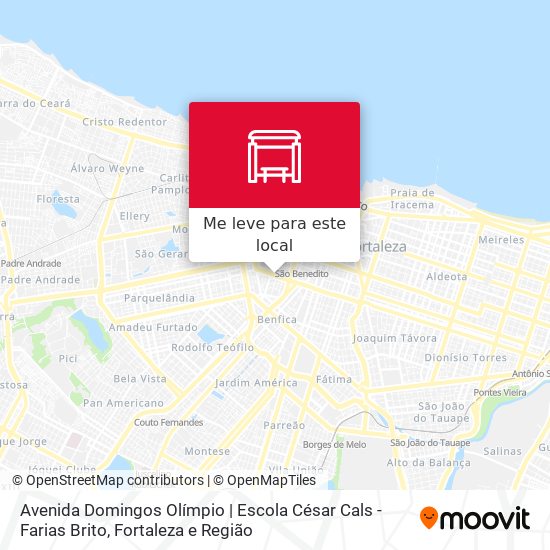 Avenida Domingos Olímpio | Escola César Cals - Farias Brito mapa