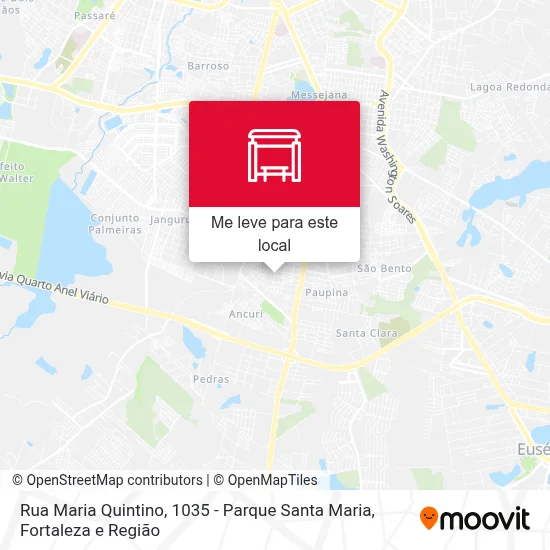 Rua Maria Quintino, 1035 - Parque Santa Maria mapa
