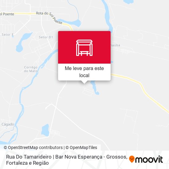 Rua Do Tamarideiro | Bar Nova Esperança - Grossos mapa