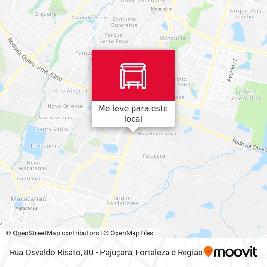 Rua Osvaldo Risato, 80 - Pajuçara mapa