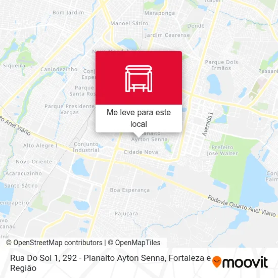 Rua Do Sol 1, 292 - Planalto Ayton Senna mapa