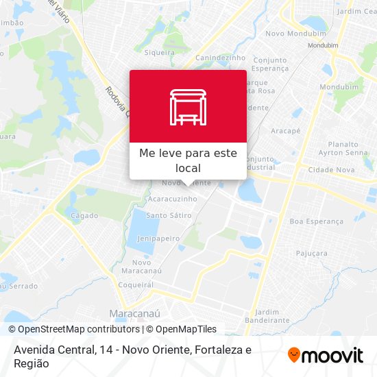 Avenida Central, 14 - Novo Oriente mapa