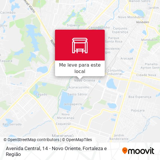 Avenida Central, 14 - Novo Oriente mapa