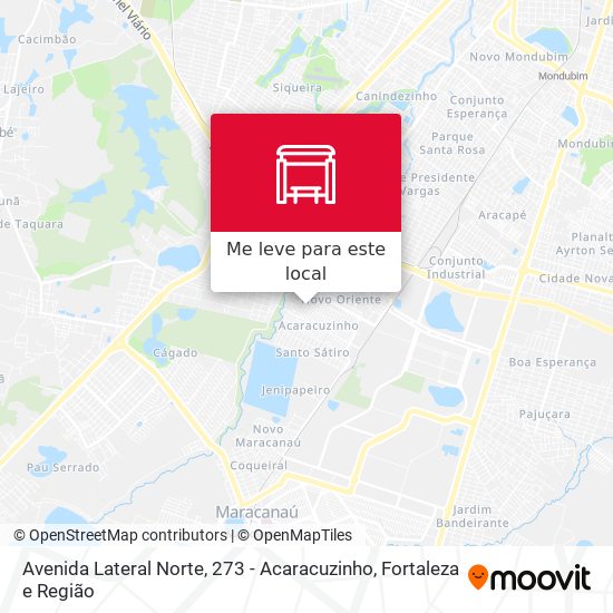 Avenida Lateral Norte, 273 - Acaracuzinho mapa
