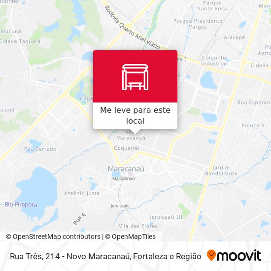Rua Três, 214 - Novo Maracanaú mapa