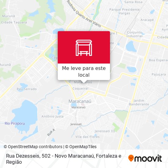 Rua Dezesseis, 502 - Novo Maracanaú mapa