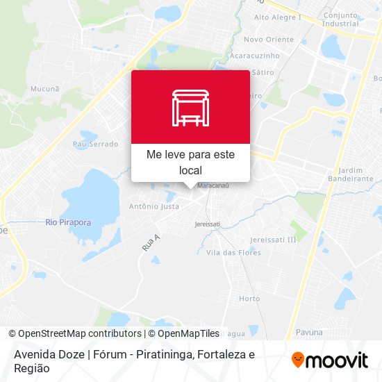 Avenida Doze | Fórum - Piratininga mapa