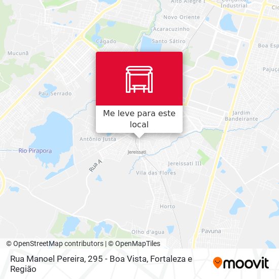 Rua Manoel Pereira, 295 - Boa Vista mapa