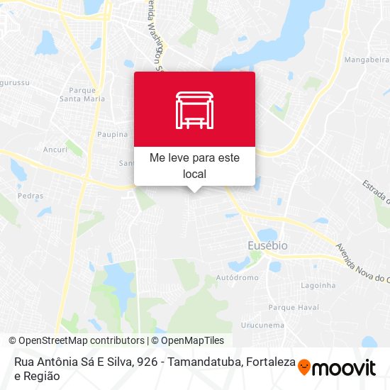 Rua Antônia Sá E Silva, 926 - Tamandatuba mapa