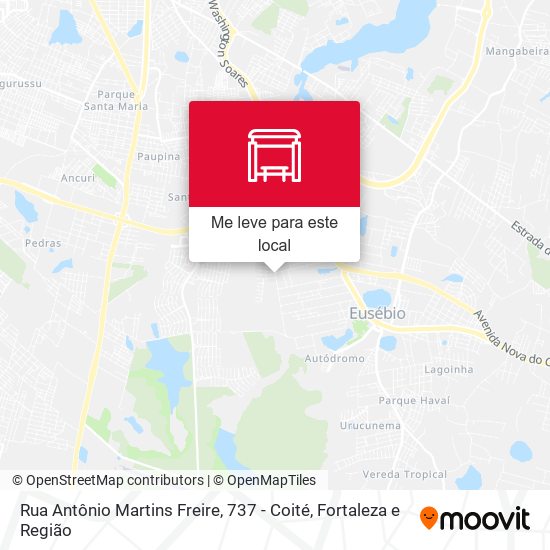 Rua Antônio Martins Freire, 737 - Coité mapa