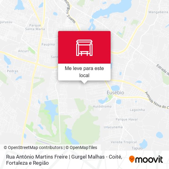 Rua Antônio Martins Freire | Gurgel Malhas - Coité mapa