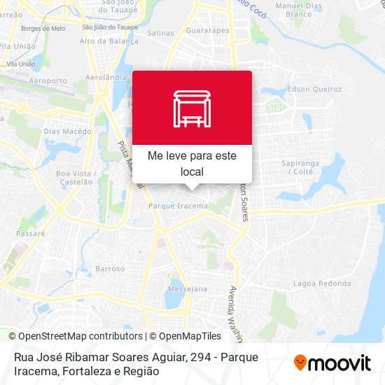 Rua José Ribamar Soares Aguiar, 294 - Parque Iracema mapa