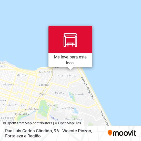 Rua Luís Carlos Cândido, 96 - Vicente Pinzon mapa