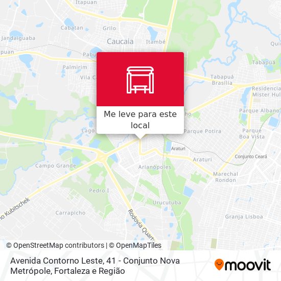 Avenida Contorno Leste, 41 - Conjunto Nova Metrópole mapa