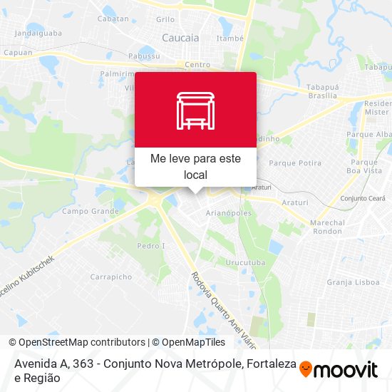 Avenida A, 363 - Conjunto Nova Metrópole mapa