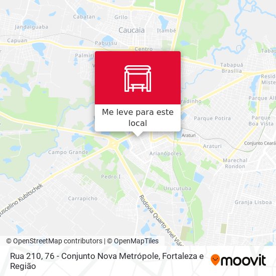 Rua 210, 76 - Conjunto Nova Metrópole mapa