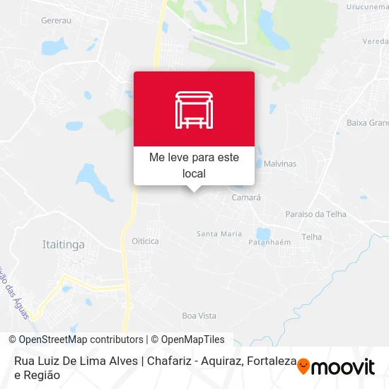 Rua Luiz De Lima Alves | Chafariz - Aquiraz mapa