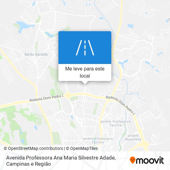 Avenida Professora Ana Maria Silvestre Adade mapa