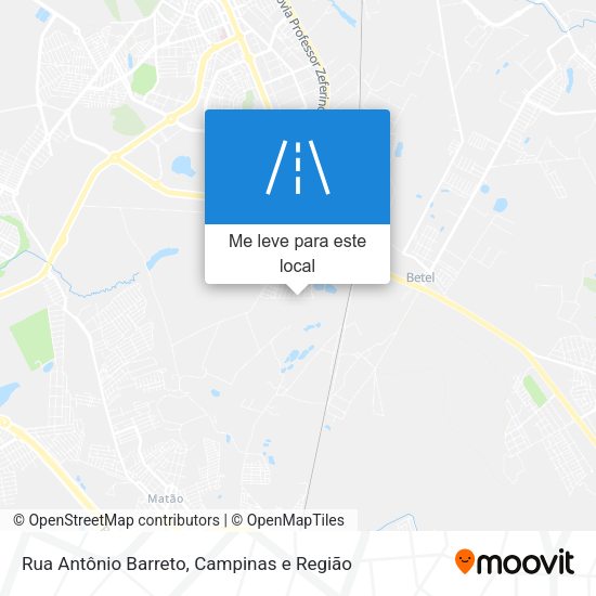 Rua Antônio Barreto mapa
