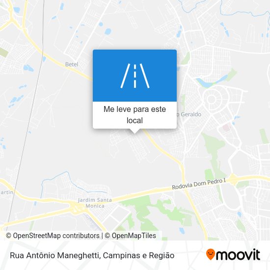 Rua Antônio Maneghetti mapa