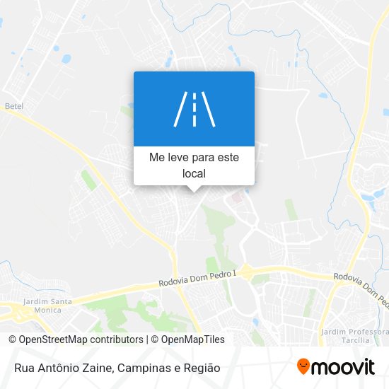 Rua Antônio Zaine mapa