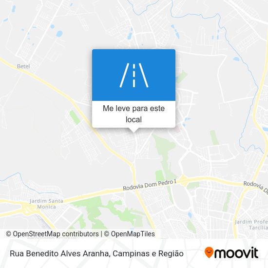 Rua Benedito Alves Aranha mapa