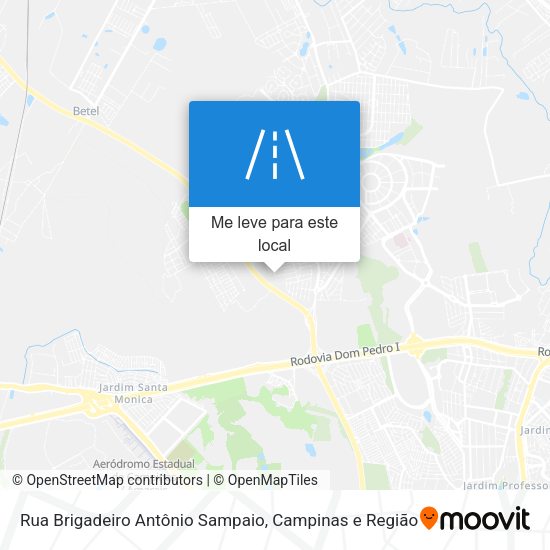 Rua Brigadeiro Antônio Sampaio mapa