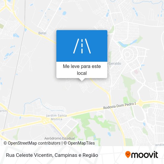 Rua Celeste Vicentin mapa
