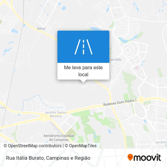 Rua Itália Burato mapa