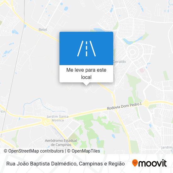 Rua João Baptista Dalmédico mapa